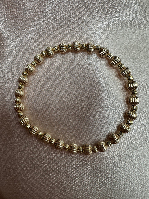 5mm with 3mm spacer 14kt gold filled dignity beaded braclet